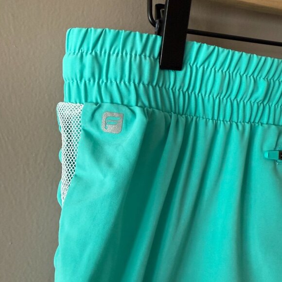 Women's L Fabletics Pamela Running Shorts Teal Performance Athletic - Picture 8 of 12